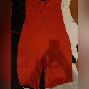 Maeve by Anthropologie red sweet heart romper